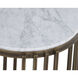 Naxos 22.5 X 22 inch White / Rustic Bronze Side Table
